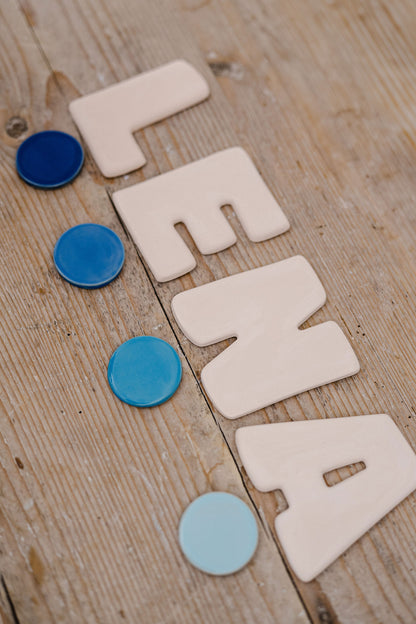 Ceramic wall letters Joyful - large