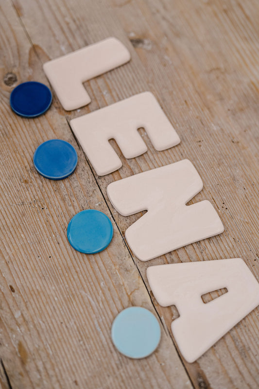 Ceramic wall letters Joyful - large