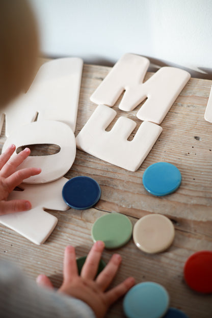 Ceramic wall letters Joyful - large